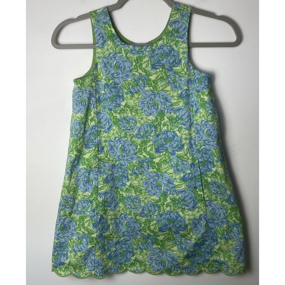 Tommy Bahama Floral Shift Dress Size 7 Scalloped Hem Fully Lined Pockets NWOT